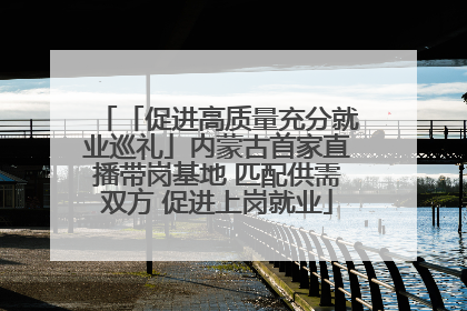 「促进高质量充分就业巡礼」内蒙古首家直播带岗基地 匹配供需双方 促进上岗就业