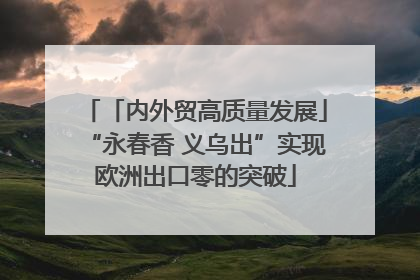 「内外贸高质量发展」“永春香 义乌出”实现欧洲出口零的突破