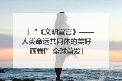 “《文明宣言》——人类命运共同体的美好画卷I”全球首发