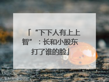 “下下人有上上智”：长和小股东打了谁的脸