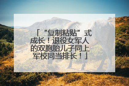 “复制粘贴”式成长！退役女军人的双胞胎儿子同上军校同当排长！