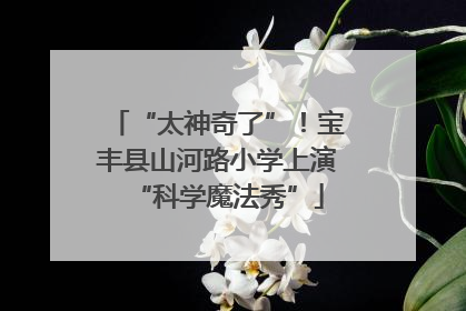 “太神奇了”！宝丰县山河路小学上演“科学魔法秀”