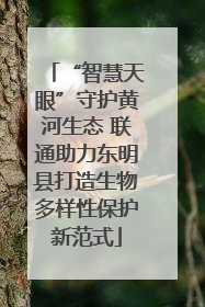 “智慧天眼”守护黄河生态 联通助力东明县打造生物多样性保护新范式