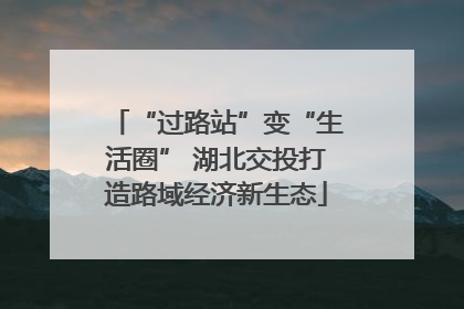 “过路站”变“生活圈” 湖北交投打造路域经济新生态