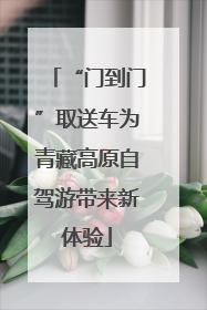 “门到门”取送车为青藏高原自驾游带来新体验