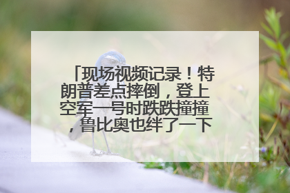 现场视频记录！特朗普差点摔倒，登上空军一号时跌跌撞撞，鲁比奥也绊了一下！此前拜登曾连摔3次，被特朗普嘲讽