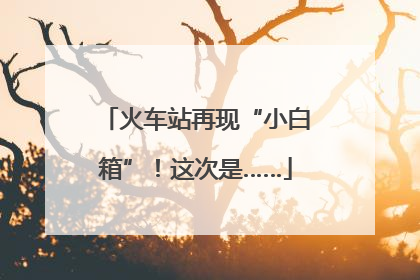 火车站再现“小白箱”！这次是……