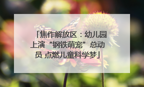 焦作解放区：幼儿园上演“钢铁萌宠”总动员 点燃儿童科学梦