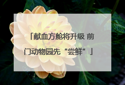献血方舱将升级 前门动物园先“尝鲜”