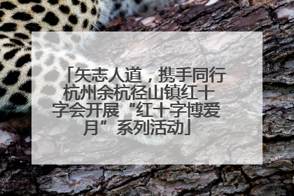 矢志人道，携手同行 杭州余杭径山镇红十字会开展“红十字博爱月”系列活动