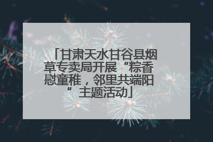 甘肃天水甘谷县烟草专卖局开展“粽香慰童稚，邻里共端阳”主题活动