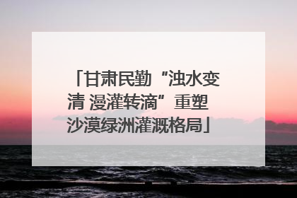 甘肃民勤“浊水变清 漫灌转滴”重塑沙漠绿洲灌溉格局
