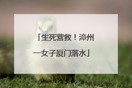 生死营救！漳州一女子厦门落水