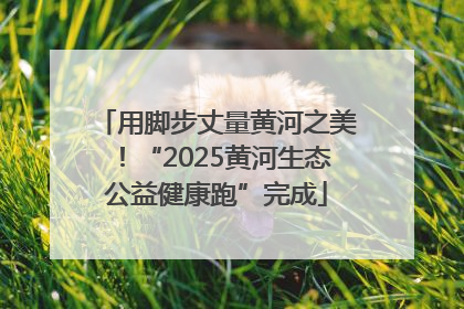用脚步丈量黄河之美！“2025黄河生态公益健康跑”完成