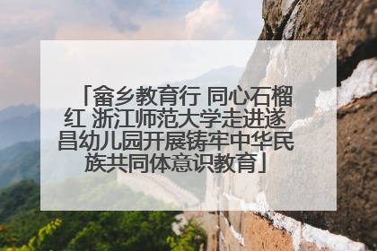 畲乡教育行 同心石榴红 浙江师范大学走进遂昌幼儿园开展铸牢中华民族共同体意识教育