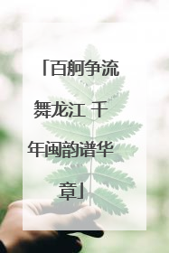 百舸争流舞龙江 千年闽韵谱华章