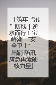 筑牢“汛”防线｜逆水而行！宝峰湖 “安全卫士” 出鞘 防汛应急再添硬核力量