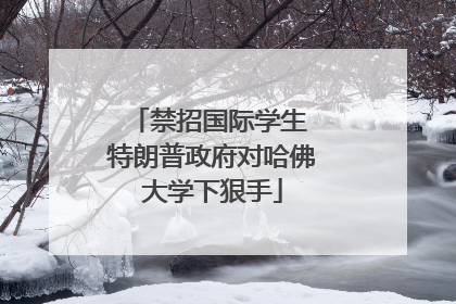 禁招国际学生 特朗普政府对哈佛大学下狠手