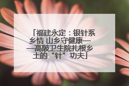 福建永定：银针系乡情 山乡守健康——高陂卫生院扎根乡土的“针”功夫