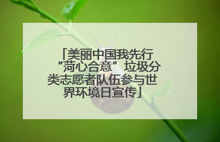美丽中国我先行 “菏心合意”垃圾分类志愿者队伍参与世界环境日宣传