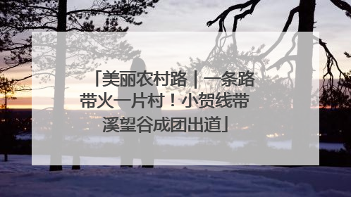 美丽农村路｜一条路带火一片村！小贺线带溪望谷成团出道