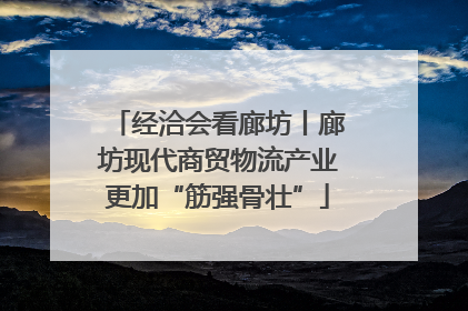 经洽会看廊坊丨廊坊现代商贸物流产业更加“筋强骨壮”