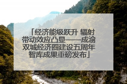 经济能级跃升 辐射带动效应凸显——成渝双城经济圈建设五周年智库成果重磅发布