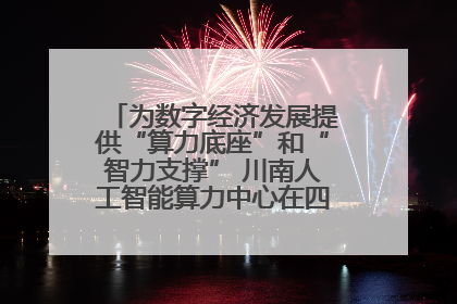 为数字经济发展提供“算力底座”和“智力支撑” 川南人工智能算力中心在四川泸州启动