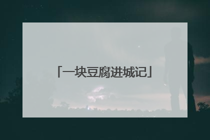 一块豆腐进城记