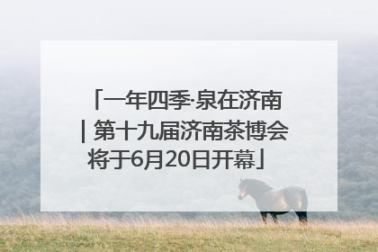 一年四季·泉在济南｜第十九届济南茶博会将于6月20日开幕