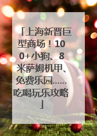 上海新晋巨型商场！100+小狗、8米萨姆机甲、免费乐园……吃喝玩乐攻略