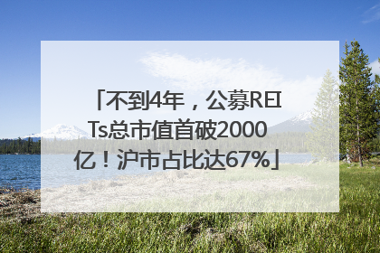 不到4年，公募REITs总市值首破2000亿！沪市占比达67%