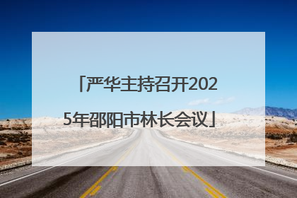 严华主持召开2025年邵阳市林长会议