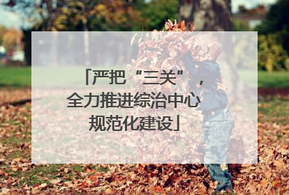 严把“三关”，全力推进综治中心规范化建设