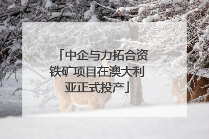 中企与力拓合资铁矿项目在澳大利亚正式投产