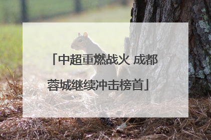 中超重燃战火 成都蓉城继续冲击榜首