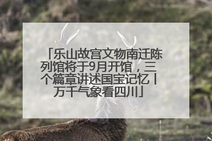 乐山故宫文物南迁陈列馆将于9月开馆，三个篇章讲述国宝记忆丨万千气象看四川