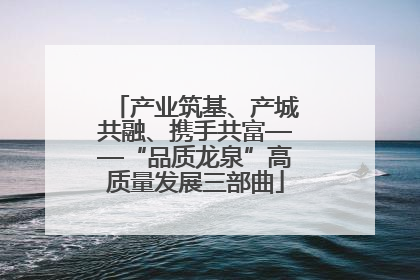 产业筑基、产城共融、携手共富——“品质龙泉”高质量发展三部曲