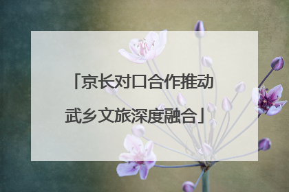 京长对口合作推动武乡文旅深度融合
