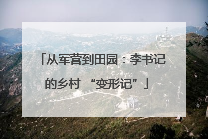 从军营到田园：李书记的乡村 “变形记”