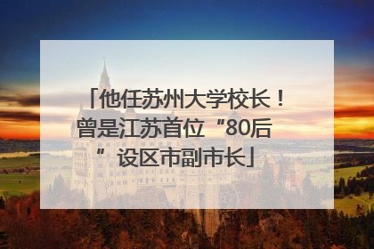 他任苏州大学校长！曾是江苏首位“80后”设区市副市长
