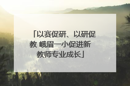 以赛促研、以研促教 峨眉一小促进新教师专业成长