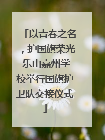 以青春之名，护国旗荣光 乐山嘉州学校举行国旗护卫队交接仪式