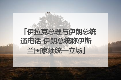 伊拉克总理与伊朗总统通电话 伊朗总统称伊斯兰国家须统一立场
