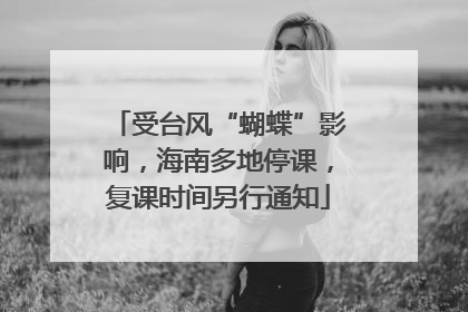 受台风“蝴蝶”影响，海南多地停课，复课时间另行通知