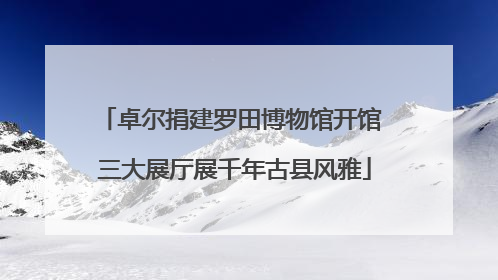 卓尔捐建罗田博物馆开馆 三大展厅展千年古县风雅