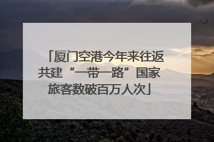 厦门空港今年来往返共建“一带一路”国家旅客数破百万人次