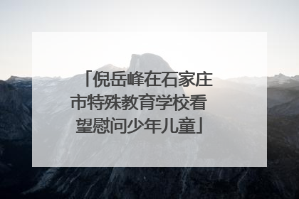 倪岳峰在石家庄市特殊教育学校看望慰问少年儿童