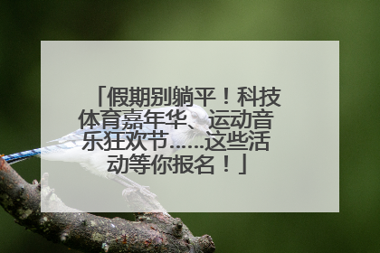 假期别躺平！科技体育嘉年华、运动音乐狂欢节……这些活动等你报名！