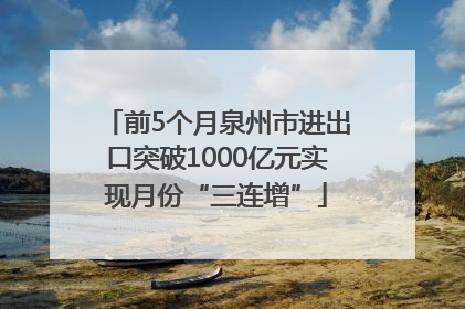前5个月泉州市进出口突破1000亿元实现月份“三连增”